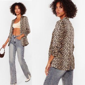 Nasty Gal animal print blazer